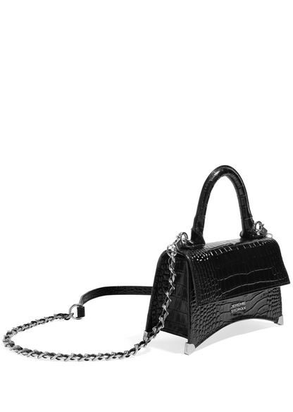 Beverly 20 in Black Crocodile