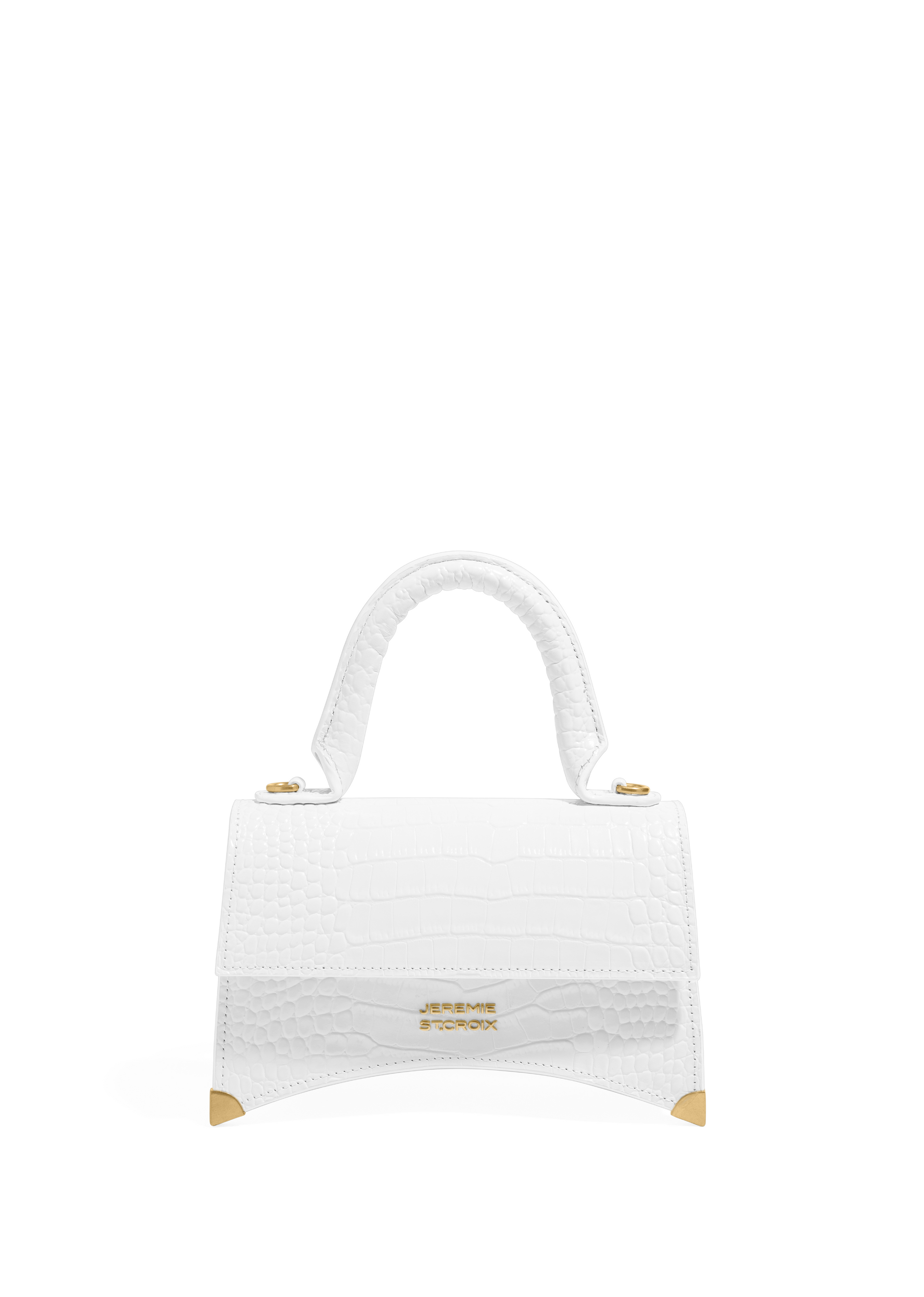 Beverly 20 in in White Crocodile – JEREMIE ST.CROIX