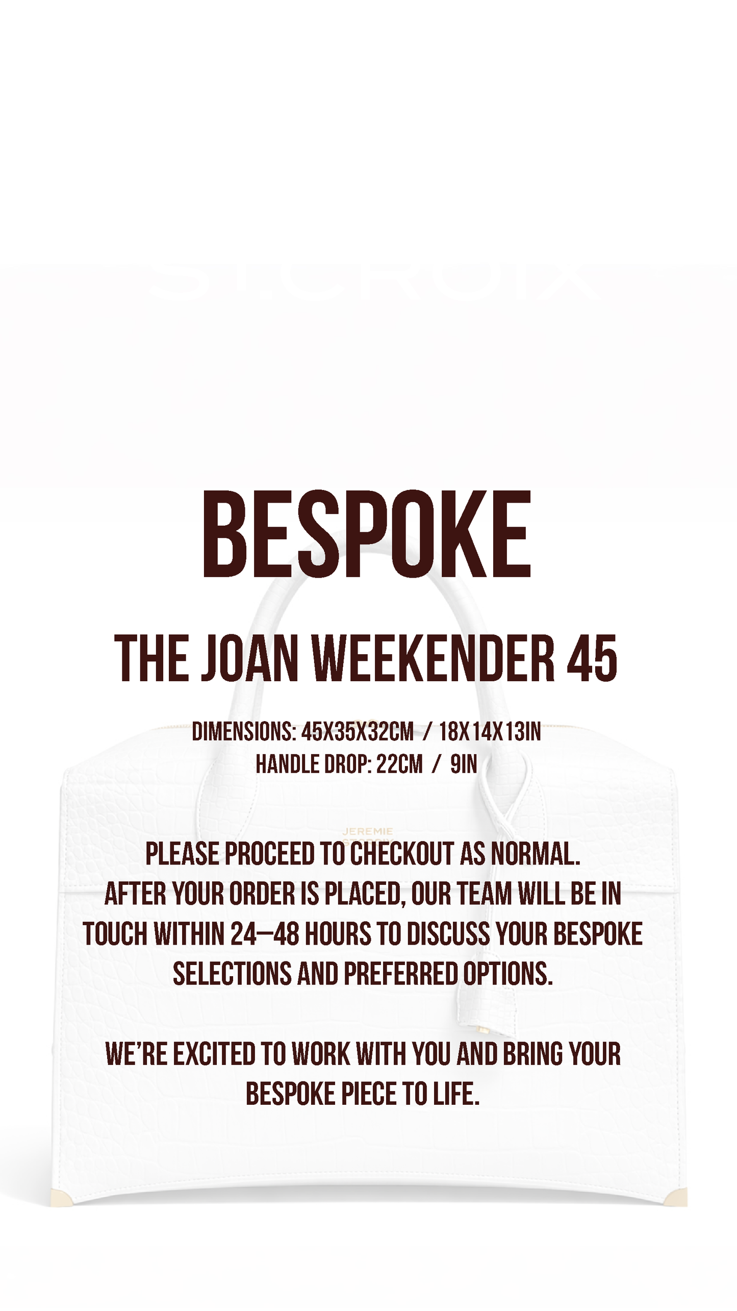 Joan Weekender 45 Bespoke