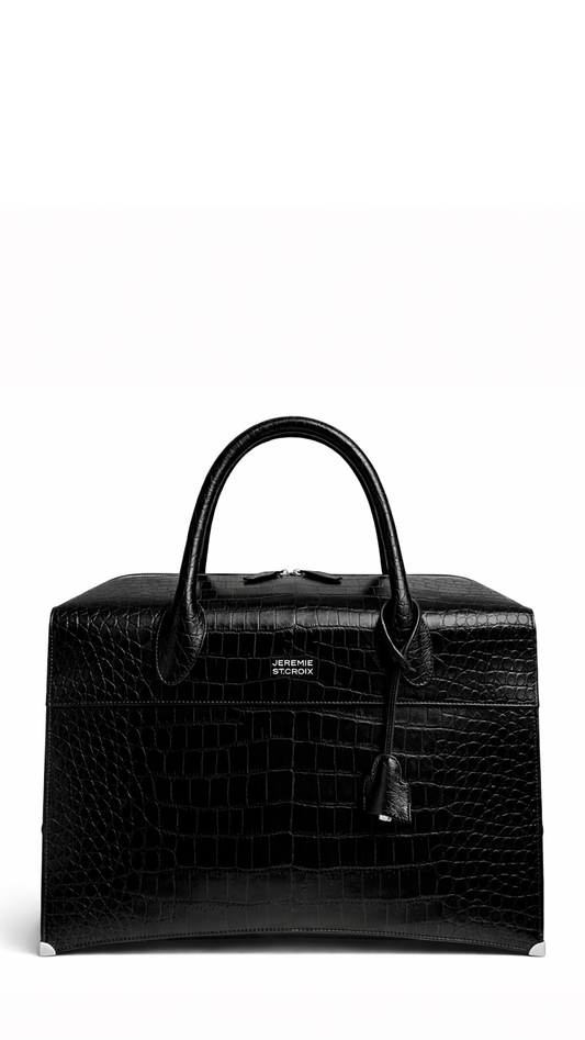 Joan Weekender 45 Black Crocodile (Made-to-order)